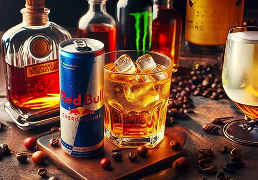 foto de whisky com energético